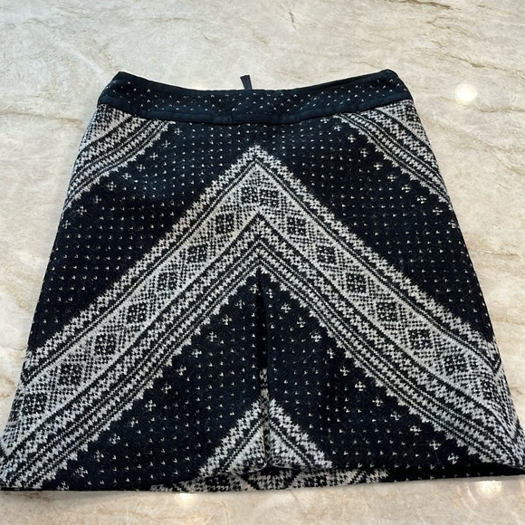 NEW Etcetera | Center Pleated Wool Scandi Skirt | Black and White | Size 6 - Picture 1 of 9